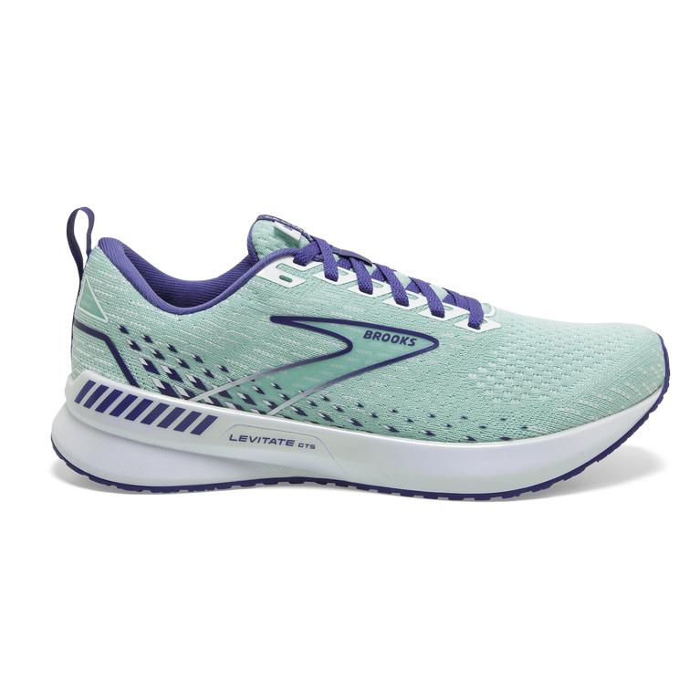 Brooks Levitate GTS 5 Springy Women's Road Running Shoes - PaleTurquoise/Yucca/Navy Blue/White (7358